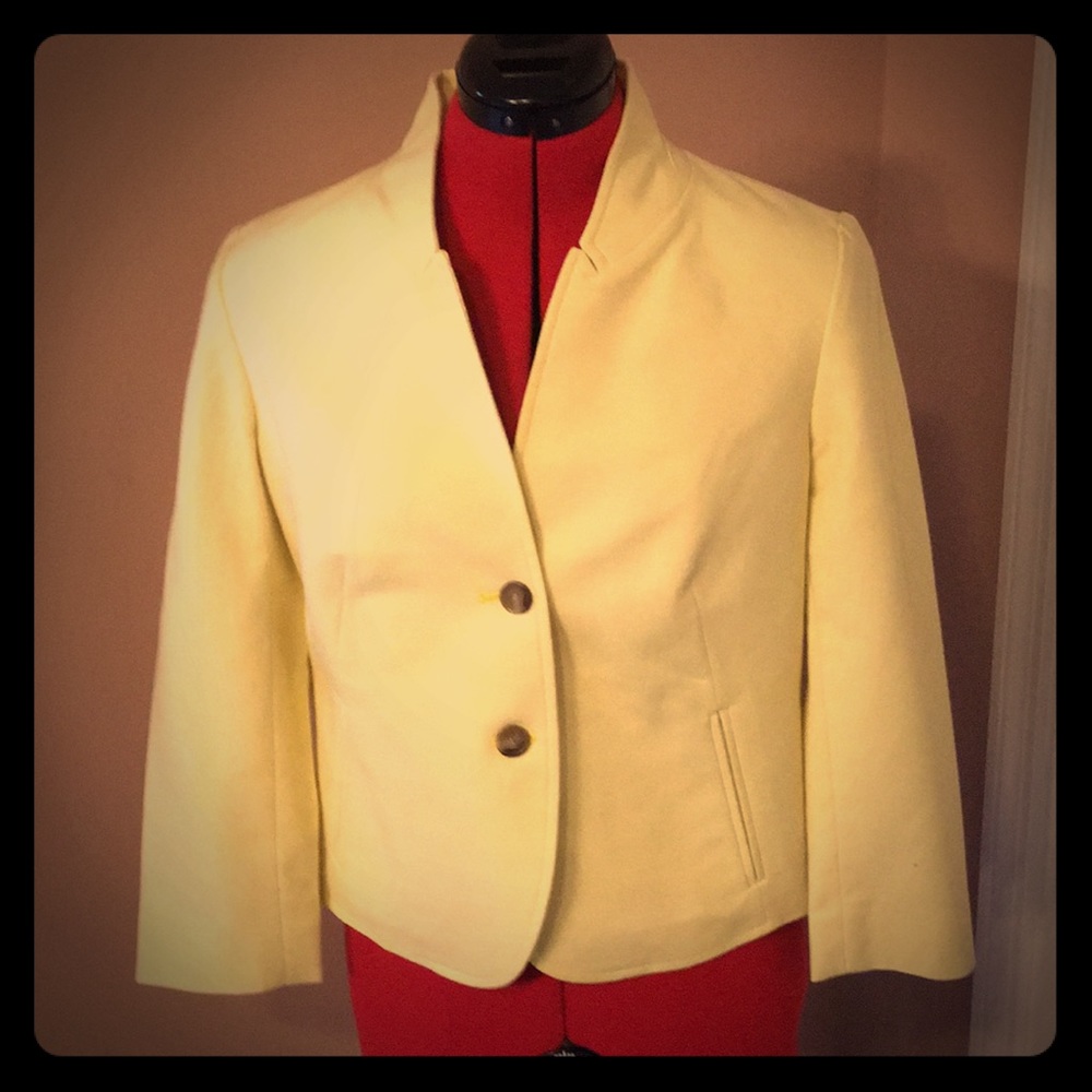 Loft yellow suit jacket, size 4